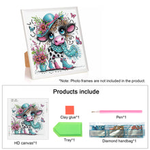 Load image into Gallery viewer, Diamond Painting - Partial Special Shaped - Funny Cow (30*30CM)
