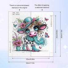 Load image into Gallery viewer, Diamond Painting - Partial Special Shaped - Funny Cow (30*30CM)