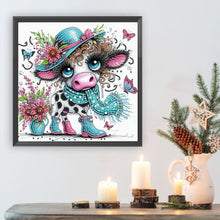 Load image into Gallery viewer, Diamond Painting - Partial Special Shaped - Funny Cow (30*30CM)