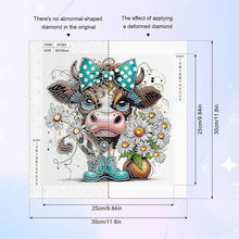 Load image into Gallery viewer, Diamond Painting - Partial Special Shaped - Funny Cow (30*30CM)