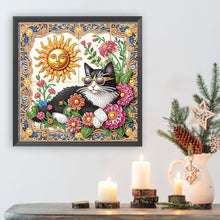 Load image into Gallery viewer, Diamond Painting - Partial Special Shaped - Funny Cat (30*30CM)