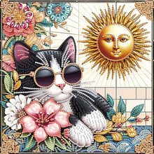 Load image into Gallery viewer, Diamond Painting - Partial Special Shaped - Funny Cat (30*30CM)