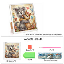 Load image into Gallery viewer, Diamond Painting - Partial Special Shaped - Friendly Cat and Dog (30*30CM)
