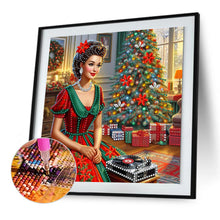 Load image into Gallery viewer, Diamond Painting - Partial Special Shaped - Christmas Lady (30*30CM)