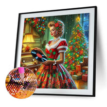 Load image into Gallery viewer, Diamond Painting - Partial Special Shaped - Christmas Lady (30*30CM)