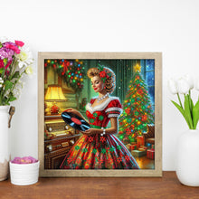 Load image into Gallery viewer, Diamond Painting - Partial Special Shaped - Christmas Lady (30*30CM)