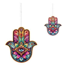 Load image into Gallery viewer, Acrylic Lotus Palm 5D DIY Diamond Painting Dots Pendant for Garden Window Decor