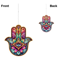 Load image into Gallery viewer, Acrylic Lotus Palm 5D DIY Diamond Painting Dots Pendant for Garden Window Decor