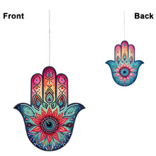 Load image into Gallery viewer, Acrylic Lotus Palm 5D DIY Diamond Painting Dots Pendant for Garden Window Decor