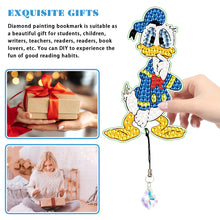 Load image into Gallery viewer, 2Pcs Special Shape Donald Duck Diamond Art Bookmark with Pendant for Book Lovers