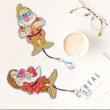 Load image into Gallery viewer, 2Pcs Special Shape Donald Duck Diamond Art Bookmark with Pendant for Book Lovers