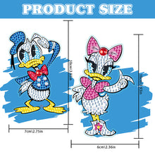 Load image into Gallery viewer, 2Pcs Special Shape Donald Duck Diamond Art Bookmark with Pendant for Book Lovers