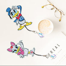 Load image into Gallery viewer, 2Pcs Special Shape Donald Duck Diamond Art Bookmark with Pendant for Book Lovers