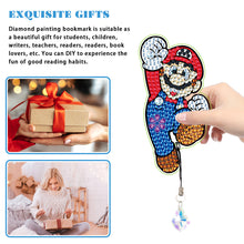 Load image into Gallery viewer, 2Pcs Special Shape Donald Duck Diamond Art Bookmark with Pendant for Book Lovers
