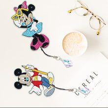 Load image into Gallery viewer, 2Pcs Special Shape Donald Duck Diamond Art Bookmark with Pendant for Book Lovers