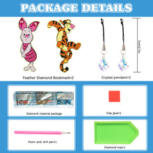 Load image into Gallery viewer, 2Pcs Special Shape Donald Duck Diamond Art Bookmark with Pendant for Book Lovers