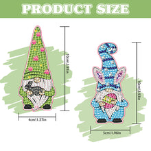 Load image into Gallery viewer, 2Pcs Special Shaped Cute Gnome 5D DIY Diamond Art Book Mark for Reading Day Gift