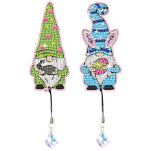 Load image into Gallery viewer, 2Pcs Special Shaped Cute Gnome 5D DIY Diamond Art Book Mark for Reading Day Gift