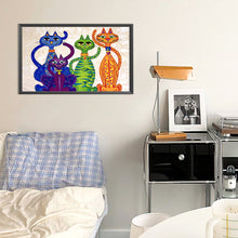 Load image into Gallery viewer, Diamond Painting - Full Round - High street cat (50*30CM)