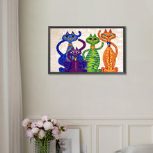 Load image into Gallery viewer, Diamond Painting - Full Round - High street cat (50*30CM)