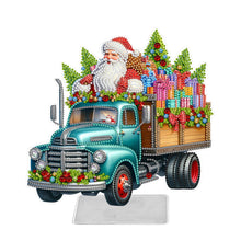 Load image into Gallery viewer, Christmas Acrylic Special Shape Santa Claus Gift Truck Desktop Diamond Art Kits