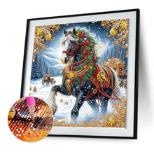 Load image into Gallery viewer, Diamond Painting - Partial Special Shaped - Christmas Horse (40*40CM)