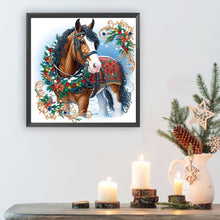 Load image into Gallery viewer, Diamond Painting - Partial Special Shaped - Christmas Horse (40*40CM)