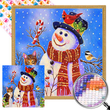 Load image into Gallery viewer, AB Diamond Painting - Full Round - Winter Snowman and Small Animals (40*40CM)