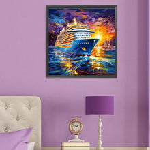 Load image into Gallery viewer, Diamond Painting - Full Round - Ship on the sea (50*50CM)