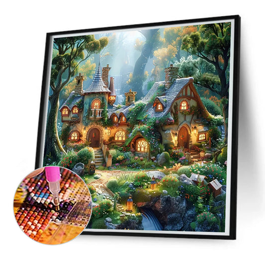 Diamond Painting - Full Round - Forest hut (50*50CM)