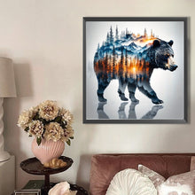 Load image into Gallery viewer, AB Diamond Painting - Full Round - Silhouette scenery black bear (40*40CM)