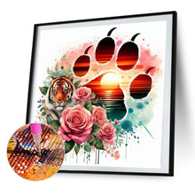 Load image into Gallery viewer, AB Diamond Painting - Full Round - Silhouette scenery tiger (40*40CM)