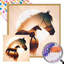 Load image into Gallery viewer, AB Diamond Painting - Full Round - Silhouette Yaoyang horse (40*40CM)