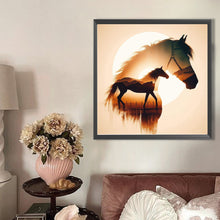 Load image into Gallery viewer, AB Diamond Painting - Full Round - Silhouette Yaoyang horse (40*40CM)