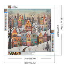 Load image into Gallery viewer, Diamond Painting - Full Round - Snowy town streets (40*40CM)