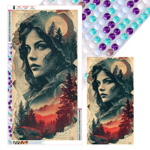 Load image into Gallery viewer, Diamond Painting - Full Round - Vintage moon night castle girl (40*75CM)