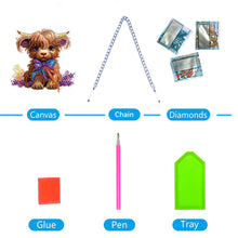 Load image into Gallery viewer, Acrylic Special Shape Animal 5D DIY Diamond Painting Dots Pendant for Art Crafts