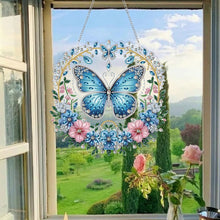 Load image into Gallery viewer, Acrylic Special Shape Butterfly Diamond Painting Hanging Pendant for Wall Window