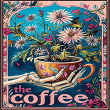 Load image into Gallery viewer, AB Diamond Painting - Full Round - Flowers in coffee cup (40*60CM)