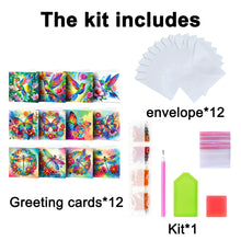 Load image into Gallery viewer, 12Pcs Special Shape Animal DIY Diamond Painting Card for Holiday Party Favors