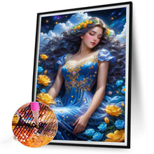 Load image into Gallery viewer, AB Diamond Painting - Full Round - Sleeping girl in flowers (40*50CM)