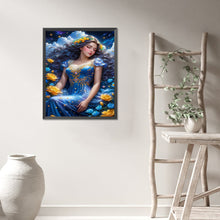 Load image into Gallery viewer, AB Diamond Painting - Full Round - Sleeping girl in flowers (40*50CM)