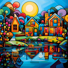 Load image into Gallery viewer, Diamond Painting - Full Round - Colorful house (40*40CM)