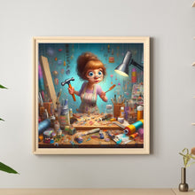 Load image into Gallery viewer, Diamond Painting - Full Round - Handmade girl (30*30CM)