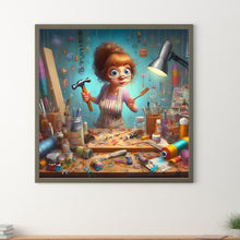 Load image into Gallery viewer, Diamond Painting - Full Round - Handmade girl (30*30CM)
