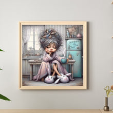 Load image into Gallery viewer, Diamond Painting - Full Round - Sleepy girl (30*30CM)