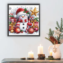 Load image into Gallery viewer, Diamond Painting - Partial Special Shaped - Christmas snowman (40*40CM)