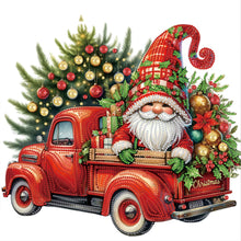 Load image into Gallery viewer, Diamond Painting - Partial Special Shaped - Gnome on the truck and Christmas tree (40*40CM)