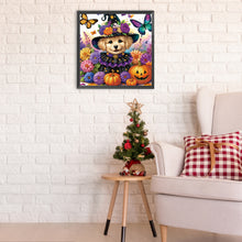 Load image into Gallery viewer, Diamond Painting - Partial Special Shaped - Halloween dog (40*40CM)