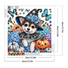 Load image into Gallery viewer, Diamond Painting - Partial Special Shaped - Halloween dog (40*40CM)